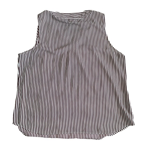 Van Heusen Brown/Cream Vertical Striped Sleeveless Top - Size XL**.. - Picture 2 of 6
